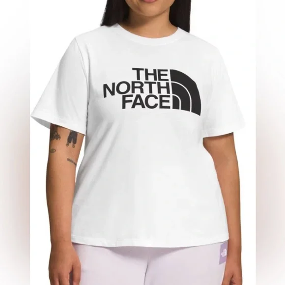 The north face short sleeve women's /w plus ss half dome tee / white and black - Picture 1 of 5